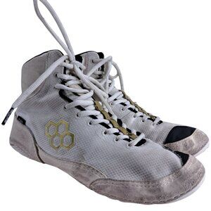 Rudis Colt 2 White Gold Suede Wrestling Shoes Size 8.5 Mens 10 Womens High Top